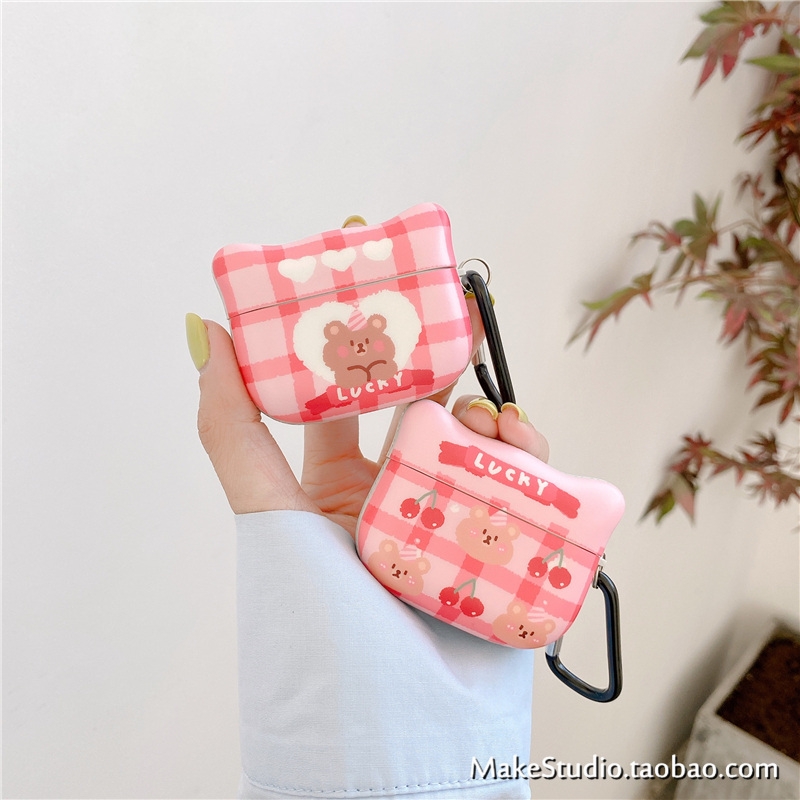 Cherry Cubs Apply Airpods Protective Sleeves 2 Generations of Apple Wireless Bluetooth 3 Generation Pro headsets Cute Adolescent Girls