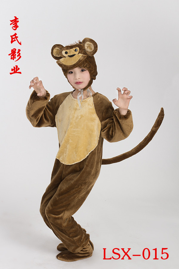 Trẻ em Khỉ nhỏ Trang phục biểu diễn Trang phục Khỉ Câu cá Mặt trăng Khỉ nhỏ Ăn dưa hấu Khỉ ăn cắp trái đào dành cho người lớn áo dài tết cho bé trai