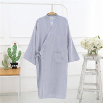 Spring and summer day style pure cotton cloth male large code kimono and sleeping robe thin-style sweatshirt with big code bathrobe sweat and sauna