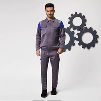 Серо-голубая цветовая костюма с рукавом длиной