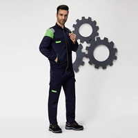 Синий и зеленый цветовой костюм для рукава длиной