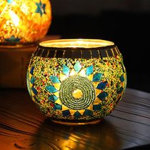 Buddha candle Cup Candlestick furniture bohemian style foil wedding night sky utensils idyllic fusion props