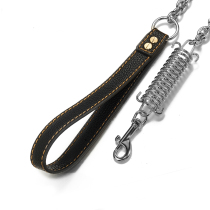 Dog Traction Rope Stainless Steel Walk Dog Chain Subdog Rope Spring Explosion-proof Punching Professional Collar Chain Sub Small Mid Sized Dog