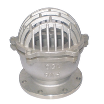 H42W-16 25P stainless steel bottom valve flange bottom valve flower basket head plastic water pipe pumping water suction valve water pump valve