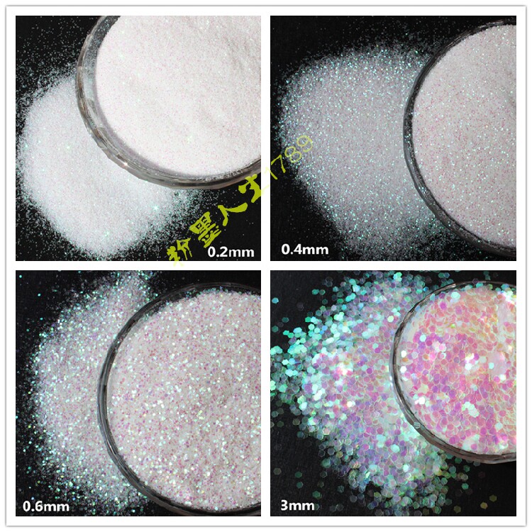 Laser Seven Color White White Seven Color Gold Powder Glitter Pink pink Shine Powder DIY handmade 500 gr bagged
