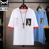 Трендовая хлопковая футболка с коротким рукавом для школьников, коллекция 2021, в корейском стиле