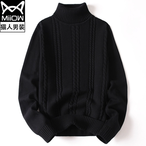 Зимний трендовый трикотажный свитер, удерживающий тепло базовый приятный телу пуховик для влюбленных, свободный крой, увеличенная толщина