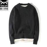 Зимний утепленный трендовый трикотажный удерживающий тепло свитер, в корейском стиле, увеличенная толщина