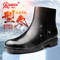 Strongman 3515 mens boots Winter warm wool boots High helping leather boots genuine leather outdoor mens cotton shoes Business cotton boots Men