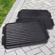 Teppanyaki Plate Cast Iron Household Outdoor Rectangular Barbecue Pot Steak Octopus Barbecue Double-Sided Barbecue Plate Gas Stove