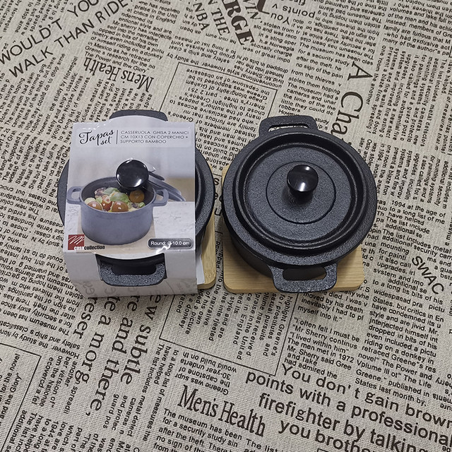 Mini Cast Iron Pot for Foreign Trade, Small Milk Pot for Baby Food, Soup Pot, Milk Warmer, Non-Coated, Suitable for Induction Cookers