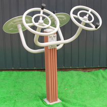 Shoulder training device Tai Chi push kneader leg massage outdoor fitness equipment outdoor path big wheel plastic wood