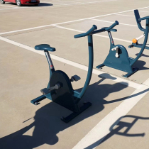 Customized outdoor fitness equipment Park outdoor new rural sports facilities Community Path blue and white silver two Lan