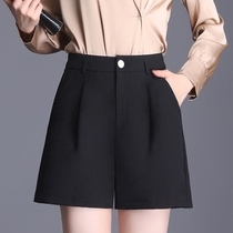 High-grade spring and summer new five-point shorts womens 2021 New loose Joker slim waist a wide leg suit pants