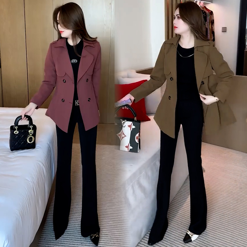 High-End Fashionable Trench Coat for Women, New Spring and Autumn Style, Stylish Waist-Cinching, Slimming, Mid-Length Coat for Petite Figures, Elegant Coat