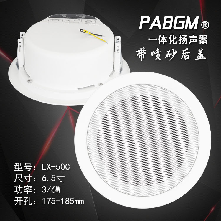 Full Metal 6 Inch Fire Horn Drilling 170 Background Music suction Top Horn Smallpox Ceiling Acoustics 6W