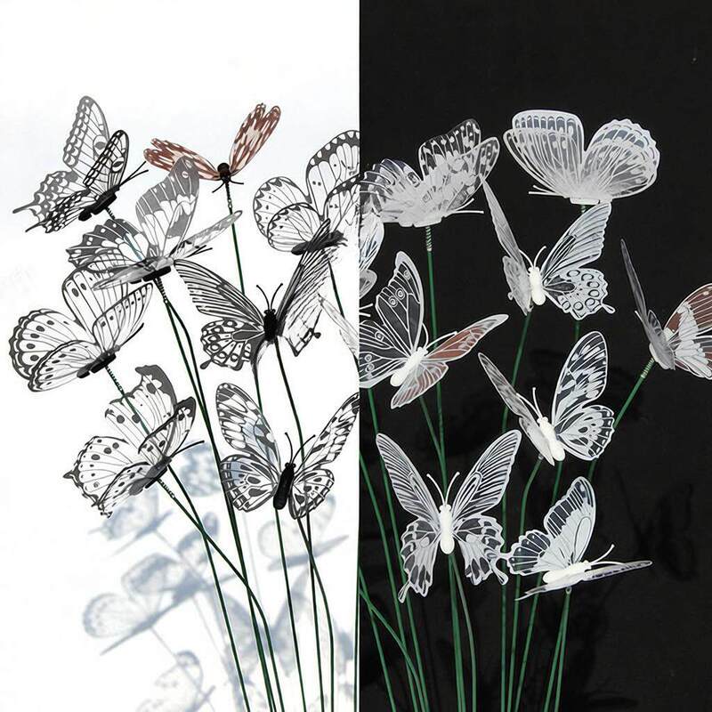 8cm Black and White Artificial Butterfly Transparent 3D Realistic Butterfly Flower for Garden Outdoor Gardening Decoration 8cm Black and White Artificial Butterfly Transparent 3D Realistic Butterfly Flower for Garden Outdoor Gardening Decoration