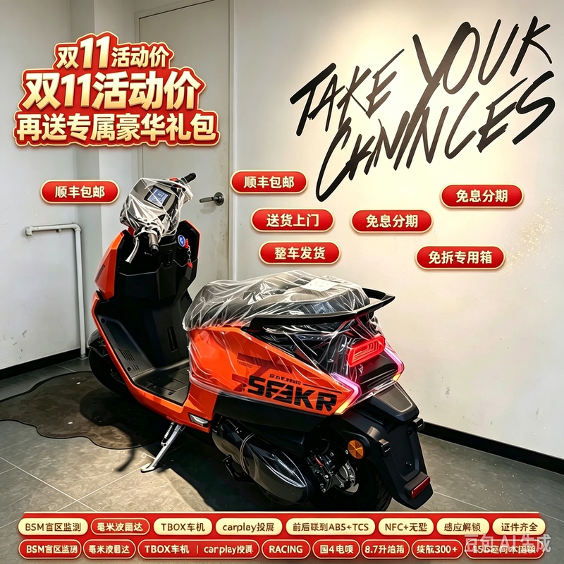 Pojie Jihui 150 Smart Edition Jihui 125 Fuel-Powered Scooter Two-Wheel Flat-Deck Motorcycle Can Be Registered Abs2026