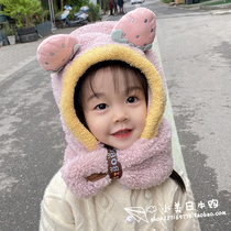 Japanese GP official web children cartoon scarves hat 2021 fall baby male and female rabbit protective headgear