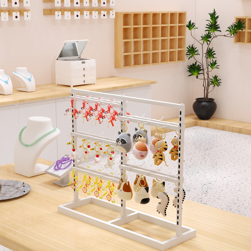 Keychain Display Stand Anime Merchandise Standee Doll Pendant Jewelry Display Rack Hanging Ornament Figure Storage Rack