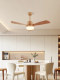 归根照明日式原木风扇灯吊扇灯客厅卧室餐厅静音实木风扇吊灯一体