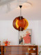 Guigeng Lighting Nanyang Vintage Wood Style Moon Pendant Lamp Vintage Restaurant Study Bedroom Bar Pumpkin Lamp