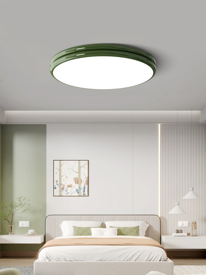 全光谱中古包豪斯卧室灯简约房间吸顶灯北欧极简书房主卧中山灯具