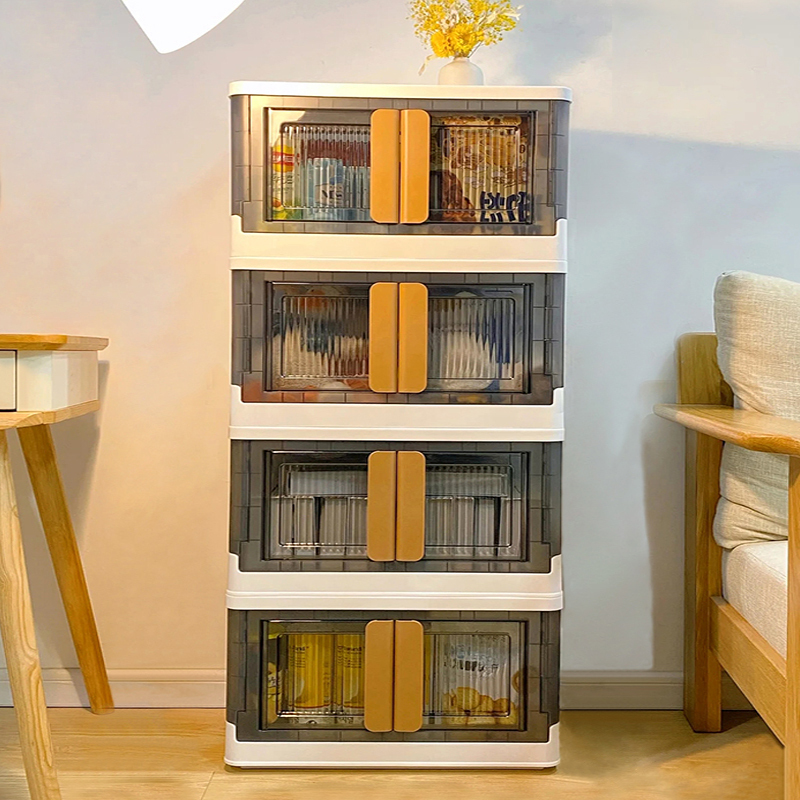 Foldable Storage Box for Household Toys, No Installation Required, Clothes Storage Cabinet, Plastic Folding Snack and Book Storage Box Foldable Storage Box for Household Toys, No Installation Required, Clothes Storage Cabinet, Plastic Folding Snack and Book Storage Box