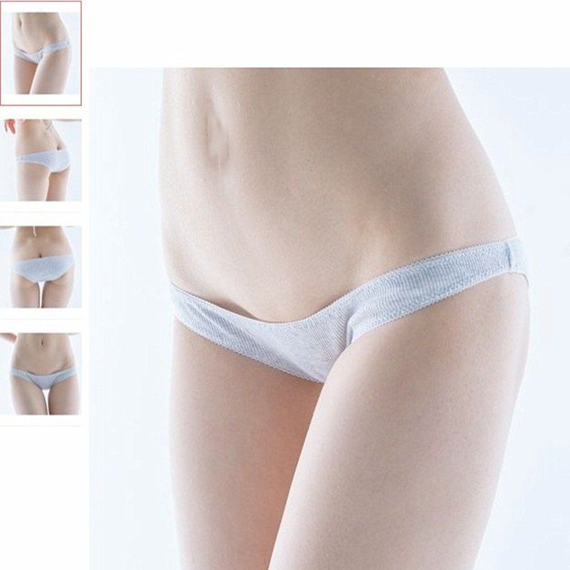 Old customers can be customized cute large size fine thread knitted low waist full hip exposed ditch briefs race high girl