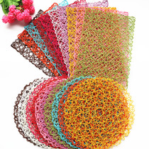 Color paper rope knitting Children diy handmade material kindergarten decoration hanging orbicular rectangular hanging