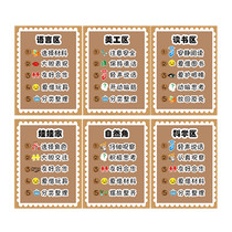 Kindergarten Regional Cards Entrance Area Mark Rules Card Ring Creation Arranged Children Classification Corner Active Area Corner Convention Area