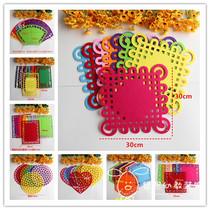 Kindergarten wall decoration material background wall hanging corridor classroom decoration Air creative hollow mat Chinese style