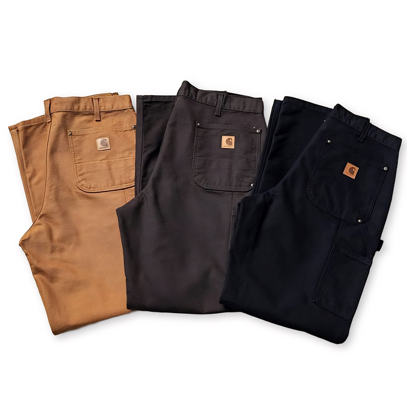 Carhartt Pants B136 Main Line Washed Version B01 Double-Knee Logging Pants 12 oz Heavy-Duty Carhartt Long Pants