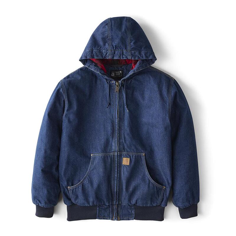 Carhartt Jacket 50Th Anniversary Limited Edition 106976 Men's and Women's Denim Hooded Main Line Carhartt Jacket Carhartt Jacket 50Th Anniversary Limited Edition 106976 Men's and Women's Denim Hooded Main Line Carhartt Jacket