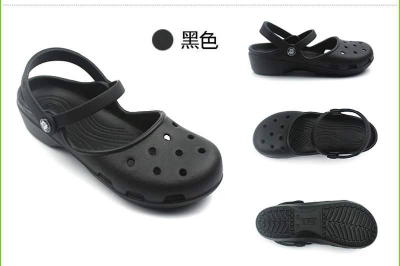 24 Mới Croc Giày Cho Phụ Nữ Mang Thai Giày Sandal Nữ Trắng Flat Y Tá Giày Giày Đi Biển Chống Trơn Trượt Bao Đầu giày Sandal Nữ Mùa Hè