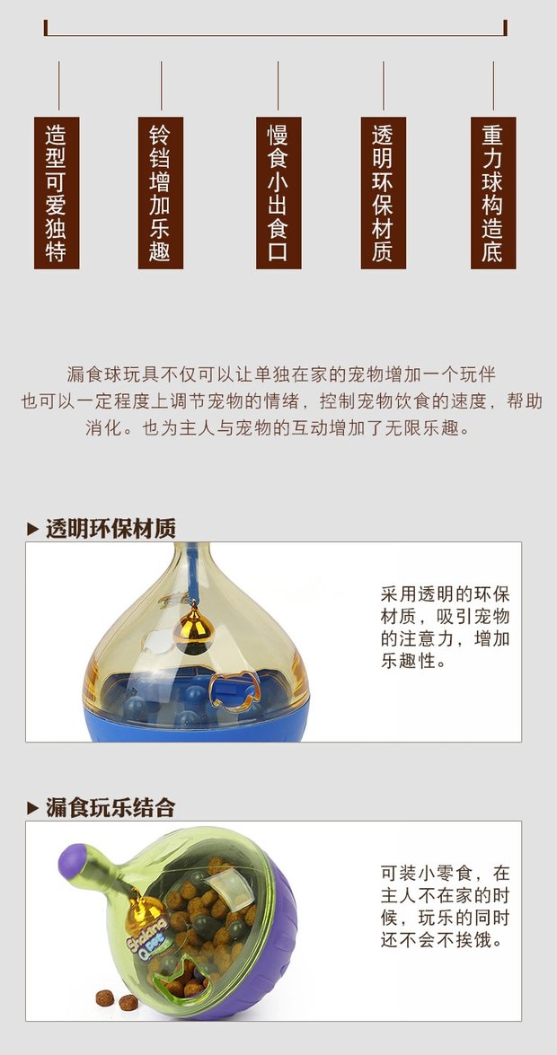 Rò rỉ bóng chó đồ chơi chó cưng đồ chơi giáo dục cho ăn thiết bị đào tạo đồ chơi tumbler rò rỉ thực phẩm bóng mèo đồ chơi đồ chơi thú cưng