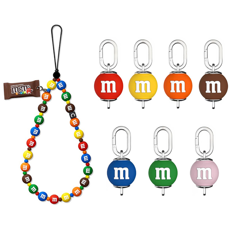 In Stock New Model - M&M Beans Rainbow Candy Phone Silicone Charm Beaded Base Wrist Strap Hanging Chain Bracelet Pendant Trendy In Stock New Model - M&M Beans Rainbow Candy Phone Silicone Charm Beaded Base Wrist Strap Hanging Chain Bracelet Pendant Trendy
