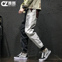 Mùa thu và mùa đông khâu hip hop thủy triều thương hiệu overalls túi nam chân lỏng XL người đàn ông béo chân xà quần thường quần jeans nam