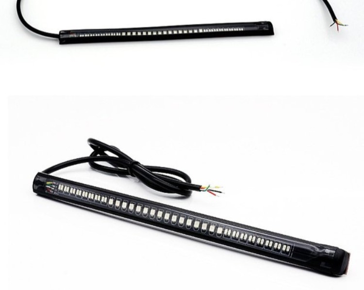 Xe điện sửa đổi đèn led lái xe với đèn phanh hai màu đỏ và vàng bật đèn báo rẽ - Đèn xe máy đèn led xe máy màu vàng