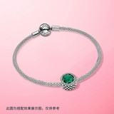 Pandora, зеленый блестящий дизайнерский ювелирный шарм в виде сердечка