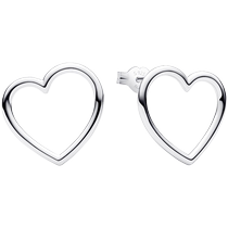 Pandora Pandoras front-facing love earrings are niche luxury and exquisite gifts for couples.