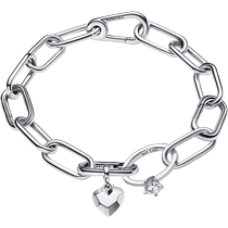 Chinese Valentines Day gift] Pandora ME series marryme bracelet set 3D faceted love light luxury