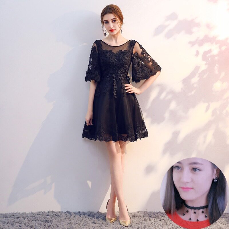 big black cocktail dress