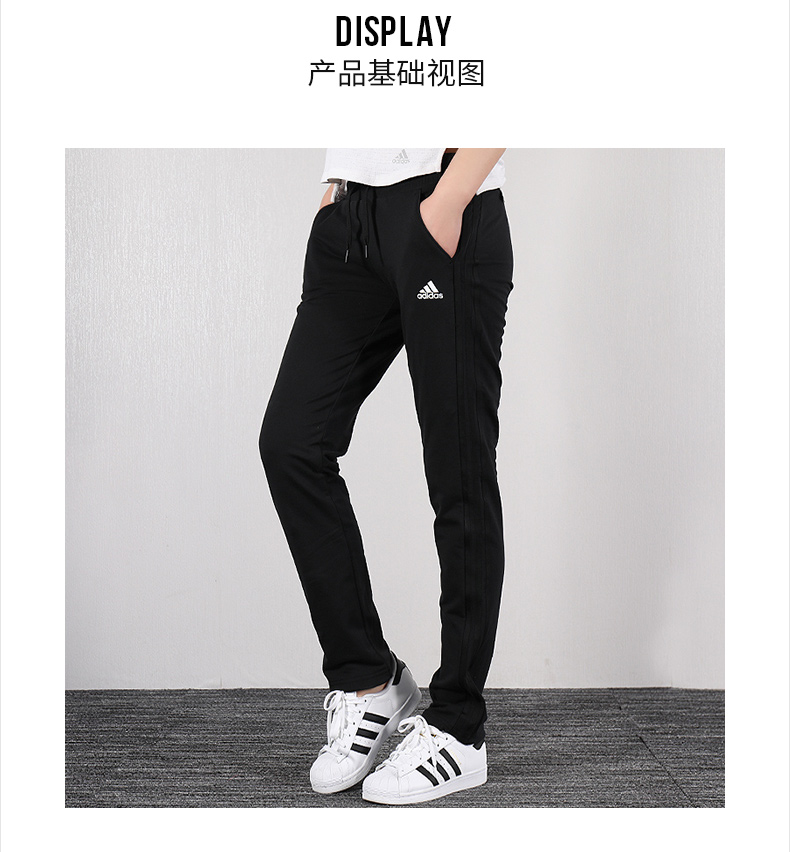 Bộ đồ thể thao nữ Adidas 2019 mới thể thao thoáng khí giản dị tay ngắn chạy bộ quần thẳng DZ8265 - Thể thao sau quần adidas