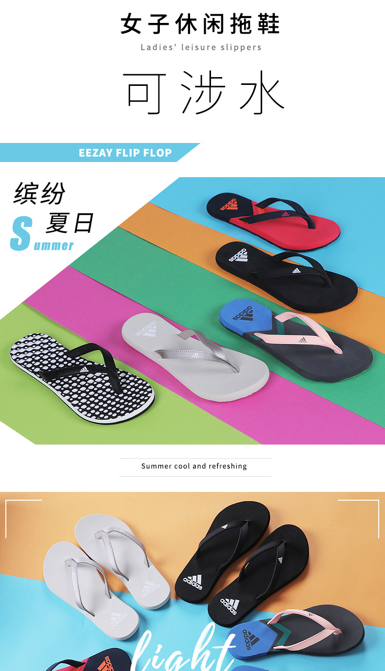Giày thể thao nữ Adidas mùa hè 2019 dép mới giản dị bơi dép thể thao ngoài trời F35031 - Dép thể thao dép đi trong nhà