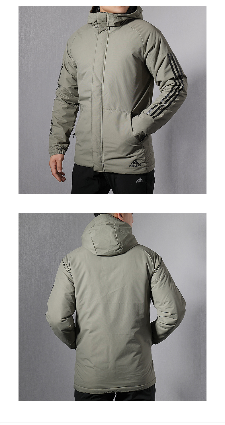 Không có Adidas Adidas cotton phù hợp với nam 2018 mùa thu và mùa đông mới áo khoác dày crop ngắn áo khoác thể thao áo phao hàn quốc