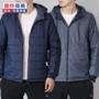 Adidas down jacket nam 2018 thu đông mới áo gió mỏng thể thao ngắn quần áo sơ mi cotton giản dị - Thể thao xuống áo khoác áo phao nam