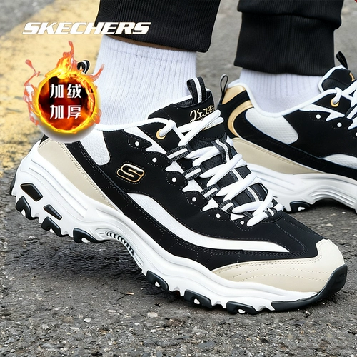 Мужская обувь SKECHERS, официальный флагманский магазин, обувь для папы на толстой подошве, новая летняя спортивная обувь, бархатные теплые туфли с пандой