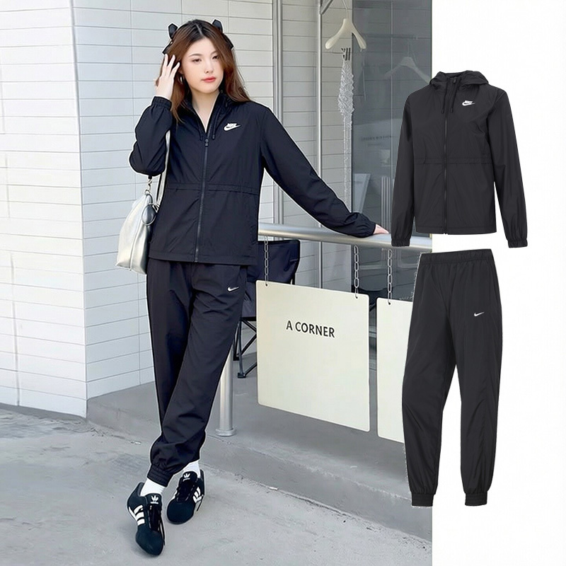 In-Ter | Nike Women's Sports Suit New Running Training Quick-Dry Jacket Loose-Fit Long Pants Two-Piece Set In-Ter | Nike Women's Sports Suit New Running Training Quick-Dry Jacket Loose-Fit Long Pants Two-Piece Set