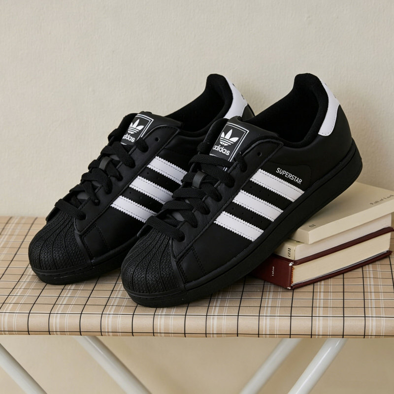 Adidas Jennie Same Style Trefoil Shell Toe Men's and Women's Shoes Summer Retro Sneakers Black Casual Shoes